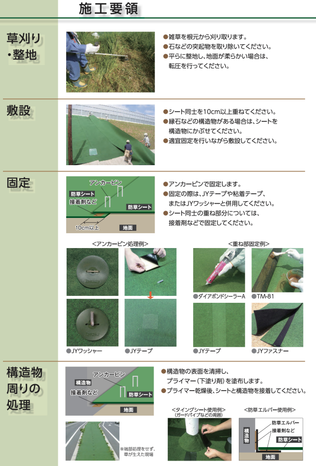ニードフル防草シートJY-1R【防草シートの決定版】 建資Low